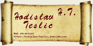 Hodislav Teslić vizit kartica
